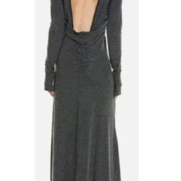 WeWoreWhat Black and Silver Sparkle Backless Formal Dress - Picture 3 of 13